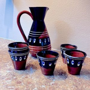 Mid century Bulgarian tea set